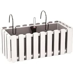 Балконний ящик Prosperplast Boardee Fencycase W навісний, 400 мм, білий (88642-449)