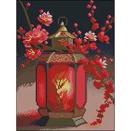 Алмазная мозаика без подрамника Фонарик Strateg ZAV3040-18, 30х40 см