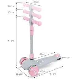 Дитячий самокат Kidwell Jax Gray/Pink (5901130085002) - мініатюра 12
