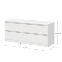 Тумба під телевізор MebelStar Нео 4Ш 120x43x53 см Антрацит (MBS-1274) - мініатюра 4