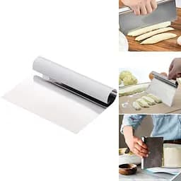 Шпатель різак для тіста, шкребок з нержавіючої сталі, дільник кулінарний тіста 10 см (малий), Master Class Сірий 83223