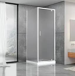 Душевая кабина Dusel A-516 90x90x190 шиншилла, Универсальная, матовый, хром, 90x90
