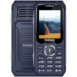 Мобильный телефон Sigma mobile X-style 341 BRO синий, 2 Nano-SIM, дисплей 2.4" цветной (240x320), моноблок, поддержка microSD