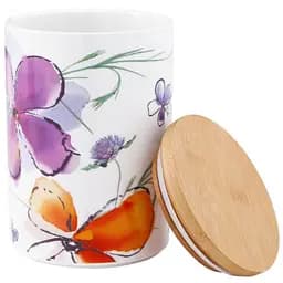 Ємність для сипучих продуктів Krauff Aquarelle з бамбуковою кришкою 16 см 1 л (21-244-043) - мініатюра 3