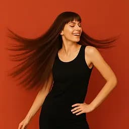 Перука аніме пряме волосся 70 см довгий чубчик жіночий каштановий