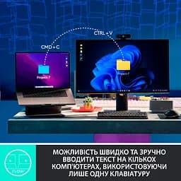 Клавіатура Logitech MX Mechanical Mini Clicky Wireless Illuminated Graphite (920-010782) [81154] - мініатюра 7