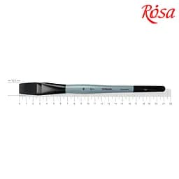 Пензель синтетика плоска STREAM 134 № 10 коротка ручка ROSA