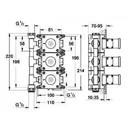 Прихована частина Grohe Grohtherm 35031000 - мініатюра 2