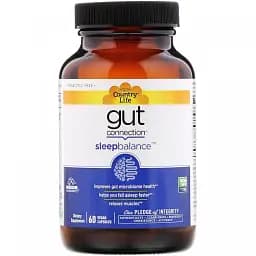 Натуральная добавка Country Life Sleep Balance Gut Connection кишечник и сон 60 капсул