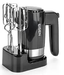 Міксер Eisen EHM-50, Black|Silver, 500W, ручний, 5 швидкостей, вінчики, гаки для замісу тіста, підставка для насадок, захист від перегріву - мініатюра 2