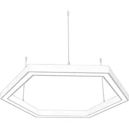 Лінійний світлодіодний світильник X-LED Шестикутник LSNH-120w керований через мережу 120 Вт 6x430 мм білий