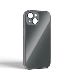 Чехол-накладка для Apple iPhone 15, Replica MagSafe, серый, противоударный защитный чехол с магнитным кольцом MagSafe, защита всего корпуса, TPU+PC, зеркальный, выступающий бортик вокруг экрана, ArmorStandart (ARM76226) - мініатюра 2