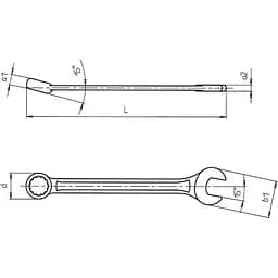 Ключ комбінований Wurth подовжений SW36 Powerdriv Zebra (арт. 071330836) - мініатюра 4