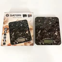 Кухонні настільні електронні ваги Satori SKS-211-BL із сенсорним керуванням LCD-дисплей до 15 кг Коричневий - мініатюра 4