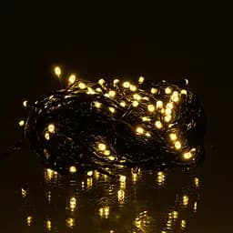 Новогодняя гирлянда комнатная нить GarlandoPro 10 м 120 LED черный провод Желтый свет W120LED10MBY
