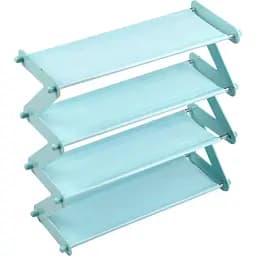 Відкрита полиця для взуття Supretto Shoe Rack 4, 20x45х46.5 см блакитний (8655)