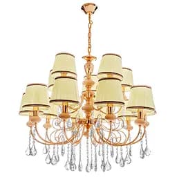 Люстра подвесная Brille хрустальная с абажуром E14 40W G (BCL-677S/15)