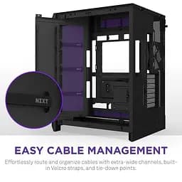 Корпус NZXT H9 Flow RGB+ Tempered Glass без БЖ Black (CM-H92FB-P1) - мініатюра 8