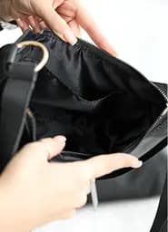 Жіноча сумка Sambag Leoma Baguette чорна 25x9x16 см (54100001) - мініатюра 9