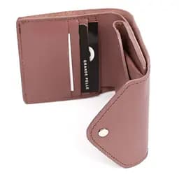 Шкіряне портмоне пудрове GRANDE PELLE 11.5х9х1.5 см acs0032094 - мініатюра 6