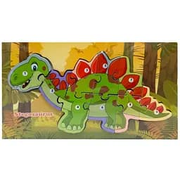 Деревянный пазл-вкладыш "Stegosaurus" MD 1924-3, 9 элементов