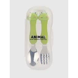 Набір виделка та ложечка у футлярі "Лягушка" Мегазайка 0102 Різнокольоровий (4826077001025)