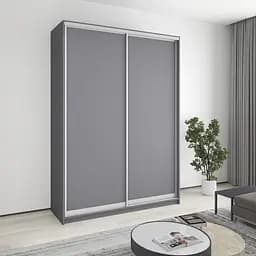 Шкаф-купе двухдверный MebelStar Стандарт AL 2ДСП 170x60x240 см Антрацит (MBS-3616)