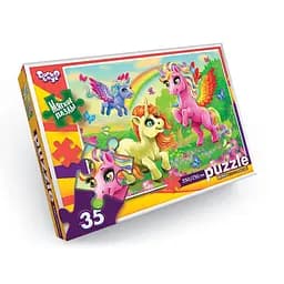 Мягкие пазлы Сказочные единороги S35-10-13, 35 элементов