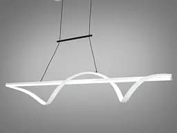 Люстра стельова LED Diasha 2362-120WH, 50W, біла, регульована висота 50-90 см, сучасний стиль для вітальні - мініатюра 3