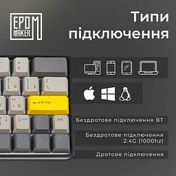 Клавіатура Epomaker EP64 Mulan Black механічна бездротова (EP64-B-M) - мініатюра 6