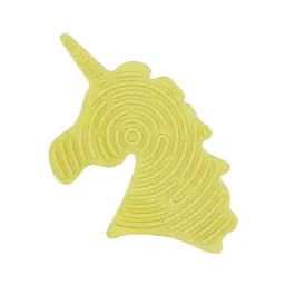 Дитяча розвиваюча дошка для сенсорної активності "Єдиноріг" Bambi GS0108 двостороння Жовтий