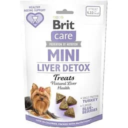 Ласощі Brit Care Mini Treats Liver Detox для собак малих порід, для детоксу печінки, з індичкою та смаком чорниці, 50 г