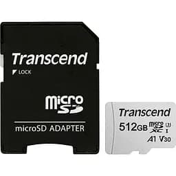 Карта памяти Transcend 512GB microSDXC 300S UHS-I U3 + ad (TS512GUSD300S-A)