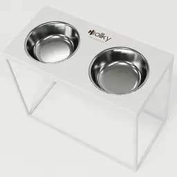 Hollky Base XL40 — миски на підставці для великих собак (2 × 1,8 л, висота 40 см) - мініатюра 8