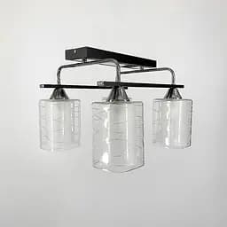 Потолочная люстра в черном или белом корпусе на 4 плафона Line.F Цвет корпуса Белый