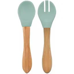 Ложка та виделка MinikOiOi Dig In River Green, силіконові (101060061)