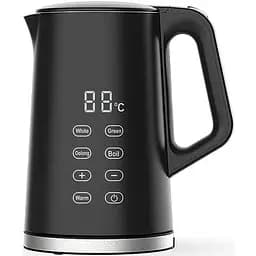 Електрочайник Castle CK-04B, чорний, 2200W, 1.7 л, дисковий, подвійні стінки: нержавіюча сталь, пластик, функція регулювання та