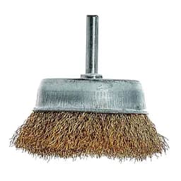 Щетка-чашка с хвостовиком Vitals гофрированная латунированная 75 мм 0.3 мм (174499)