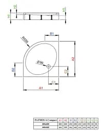 Душовий піддон Radaway Patmos A 90 Compact 4S99155-05 - мініатюра 3
