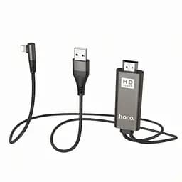 Кабель адаптер HOCO UA14, Lightning HDMI USB, довжина 2 м, передача зображення, підтримка HD - мініатюра 4