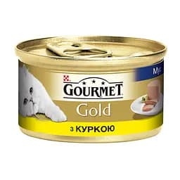 Вологий корм для кішок Gourmet Gold Pate Chicken 85 г х 12 шт. (курка)