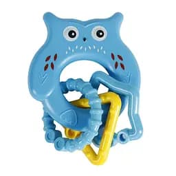 Іграшка-брязкальце Lindo Сова, з кільцями, синій (1618 син)