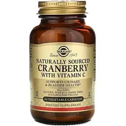 Натуральна журавлина Solgar Cranberry з вітаміном С 60 вегетаріанських капсул