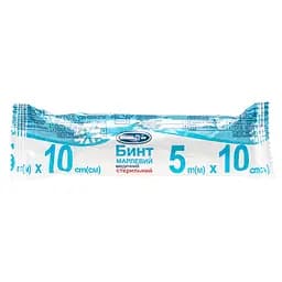 Бинт стерильний Білосніжка 10 см х 5 м (PAMP104)