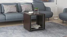 Стіл журнальний трансформер Куб Комбо Ferrum-decor 540x532x500 Чорний метал ДСП Венге Магія 16 мм (FRD-105313)