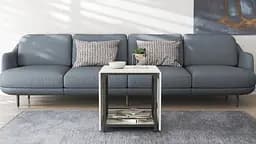 Стіл журнальний трансформер Куб Комбо Ferrum-decor 540x532x500 Чорний метал ДСП Бетон 16 мм (FRD-105155) - мініатюра 12