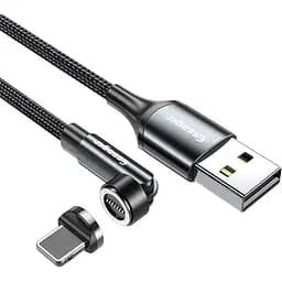 Кабель Essager Universal 540 Ratate 3A Magnetic USB Charging Cable Lightning 1 м Сірий (EXCCXL-WX0G)