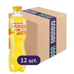 Упаковка напою Моршинська Лимонада Апельсин-Персик середньогазований 6 л (0.5 л x 12 шт.)