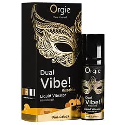 Жидкий вибратор Orgie DUAL VIBE! Пина колада 15 мл