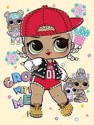 Алмазна мозаїка вибіркова L.O.L. Surprise! SWAG 15×20 см AML1196